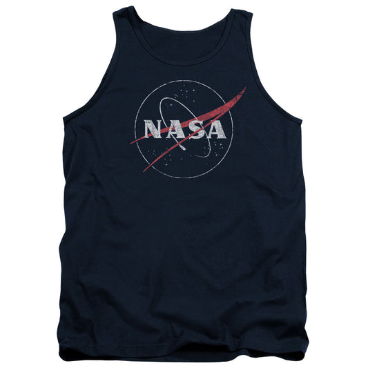 NASA : DISTRESSED LOGO ADULT TANK Navy 2X