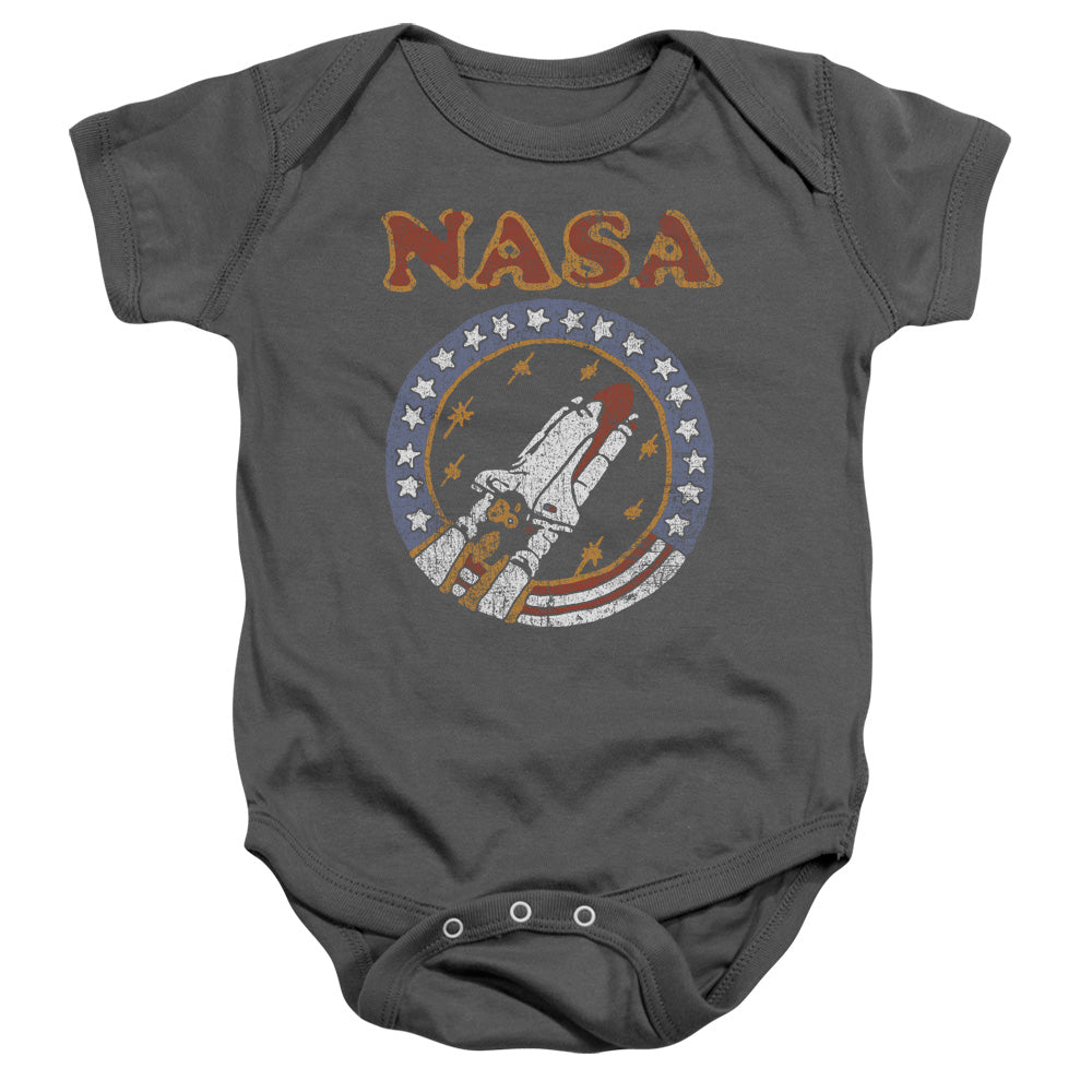 NASA : RETRO SHUTTLE INFANT SNAPSUIT Charcoal LG (18 Mo)