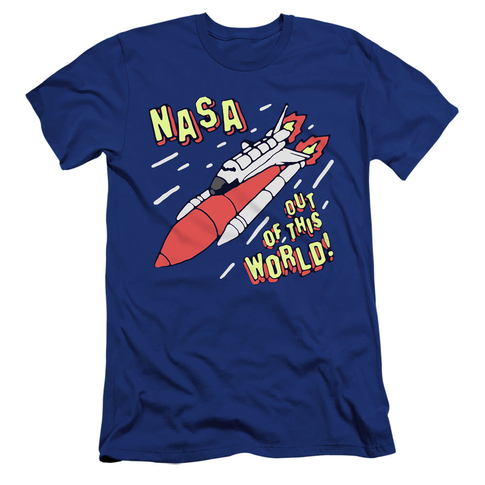 NASA : OUT OF THIS WORLD  PREMIUM CANVAS ADULT SLIM FIT 30\1 Royal Blue XL