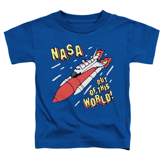 NASA : OUT OF THIS WORLD TODDLER SHORT SLEEVE Royal Blue XL (5T)