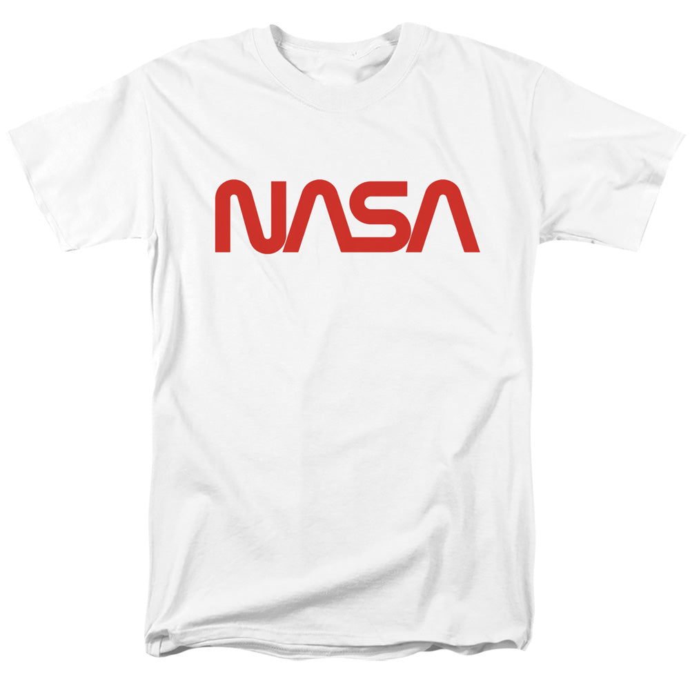 NASA : WORM LOGO S\S ADULT 18\1 White 2X