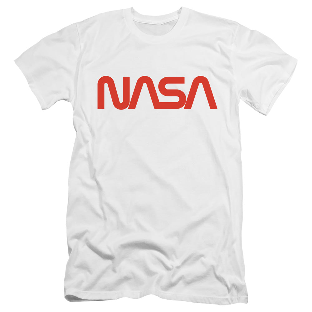 NASA : WORM LOGO  PREMIUM CANVAS ADULT SLIM FIT 30\1 White 2X