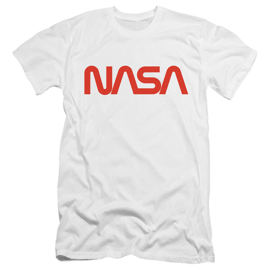 NASA : WORM LOGO  PREMIUM CANVAS ADULT SLIM FIT 30\1 White 2X