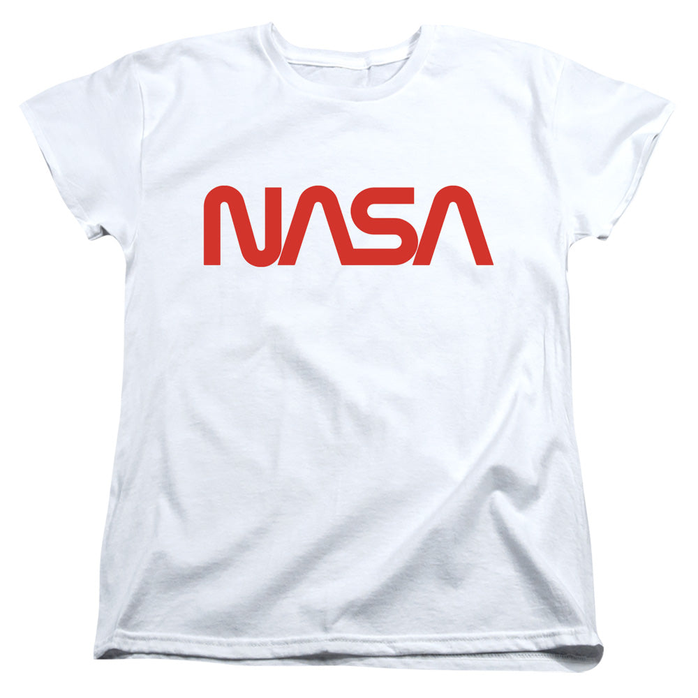 NASA : WORM LOGO WOMENS SHORT SLEEVE White 2X