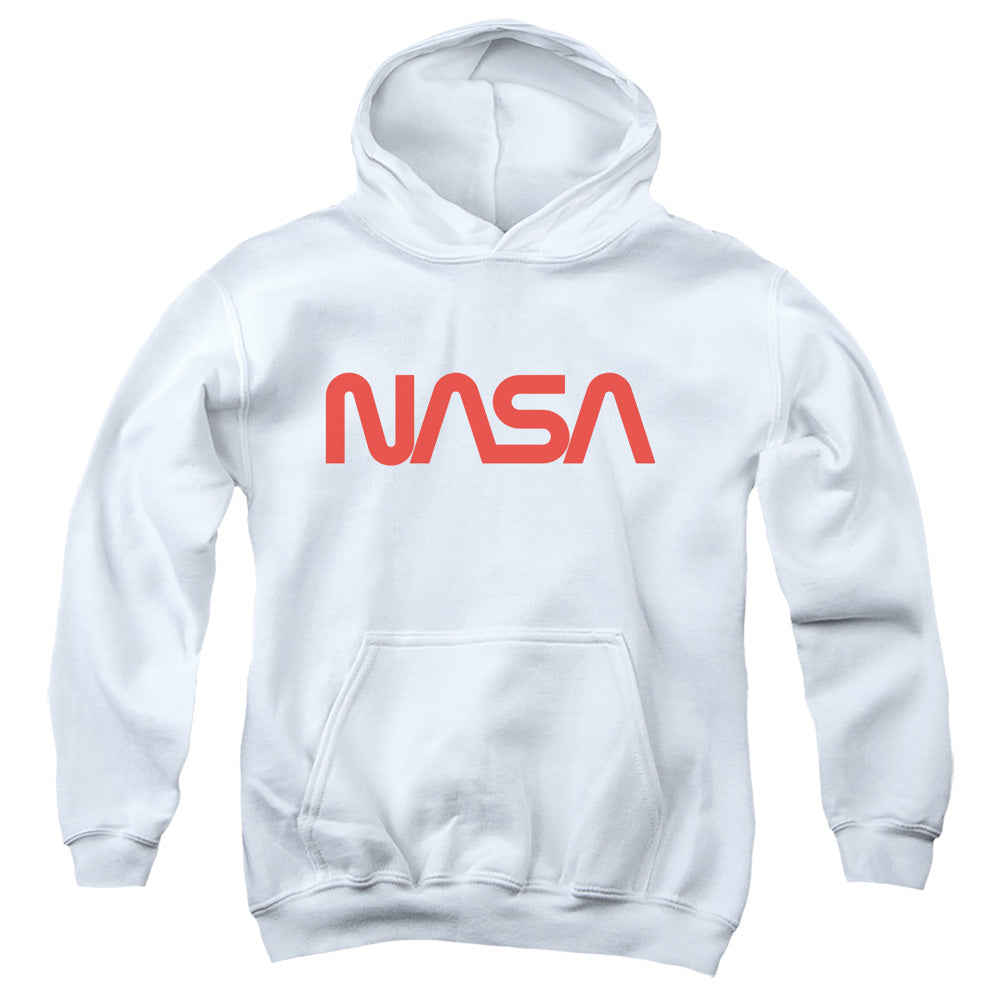 NASA : WORM LOGO YOUTH PULL OVER HOODIE White SM