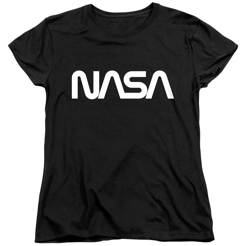 NASA : WORM LOGO WOMENS SHORT SLEEVE Black 2X