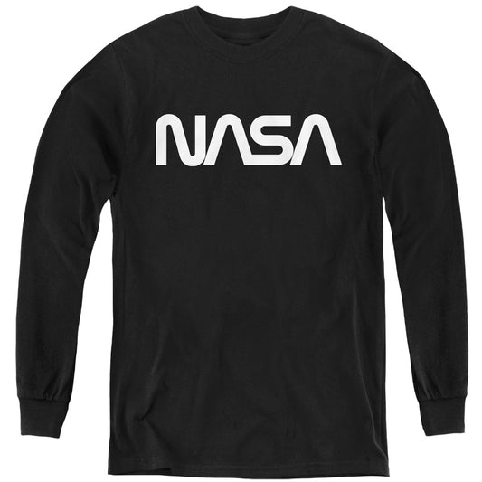 NASA : WORM LOGO L\S YOUTH Black LG