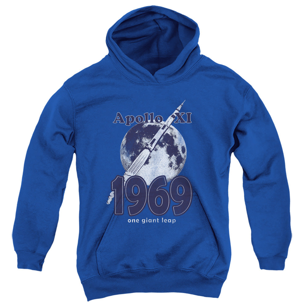 NASA : ONE GIANT LEAP YOUTH PULL OVER HOODIE Royal Blue LG