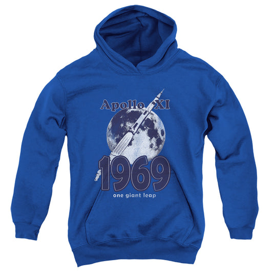 NASA : ONE GIANT LEAP YOUTH PULL OVER HOODIE Royal Blue MD