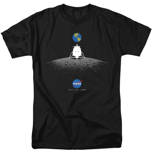 NASA : MOON LANDING SIMPLE S\S ADULT 18\1 Black 2X