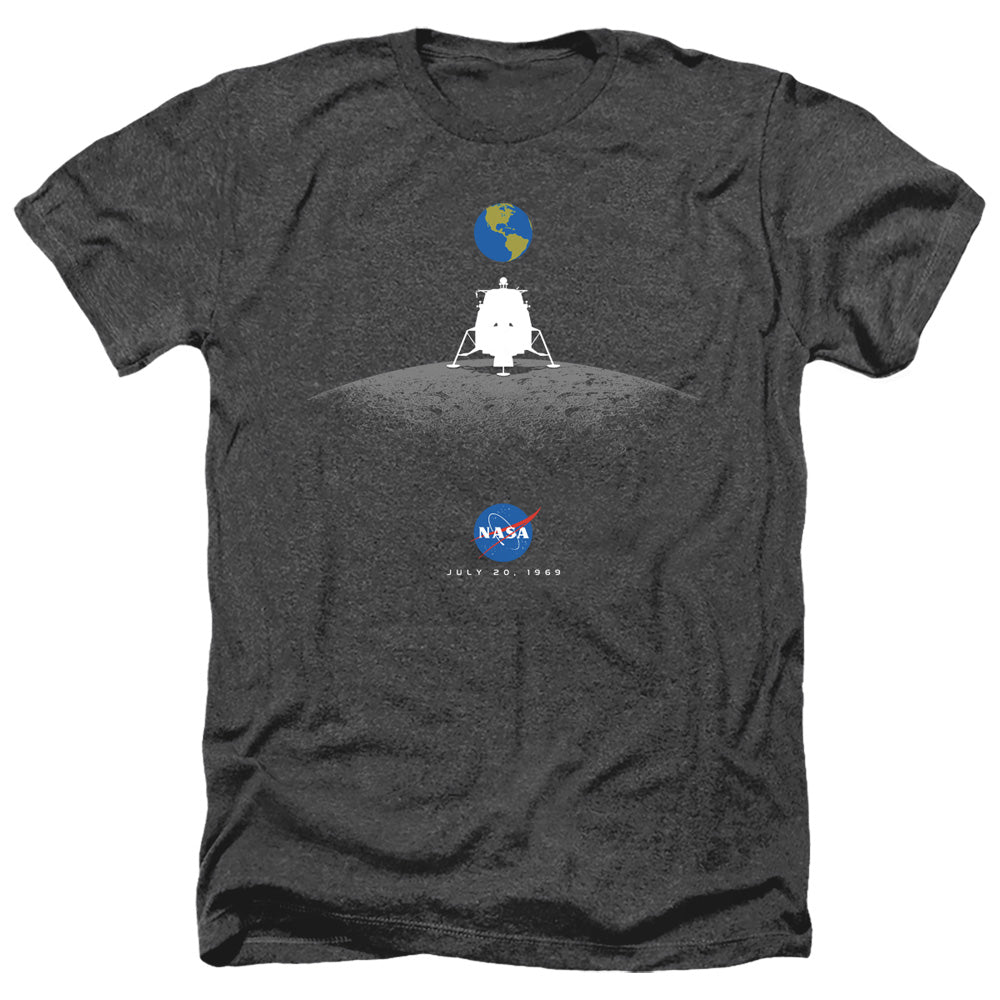 NASA : MOON LANDING SIMPLE ADULT HEATHER Black SM