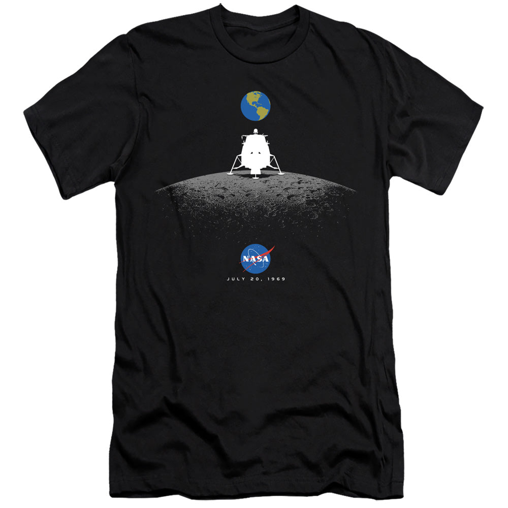 NASA : MOON LANDING SIMPLE  PREMIUM CANVAS ADULT SLIM FIT 30\1 Black 2X