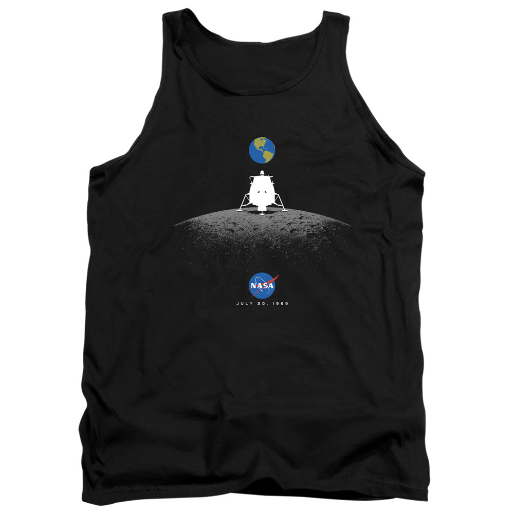 NASA : MOON LANDING SIMPLE ADULT TANK Black 2X