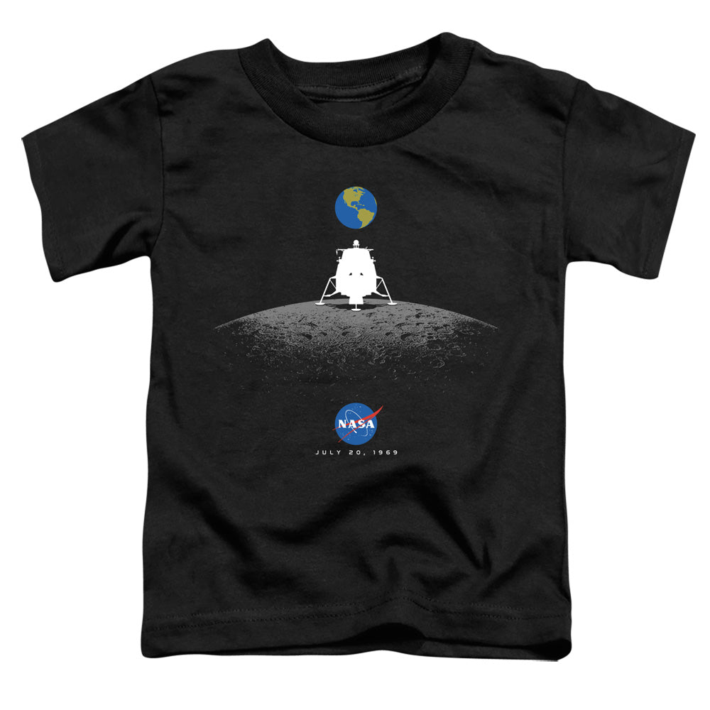 NASA : MOON LANDING SIMPLE S\S TODDLER TEE Black LG (4T)