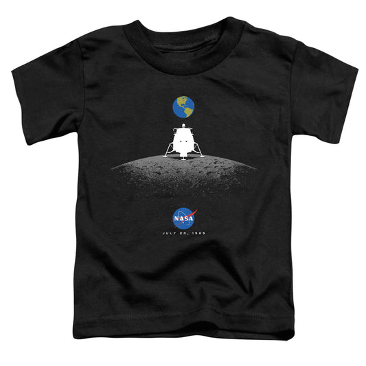 NASA : MOON LANDING SIMPLE S\S TODDLER TEE Black SM (2T)