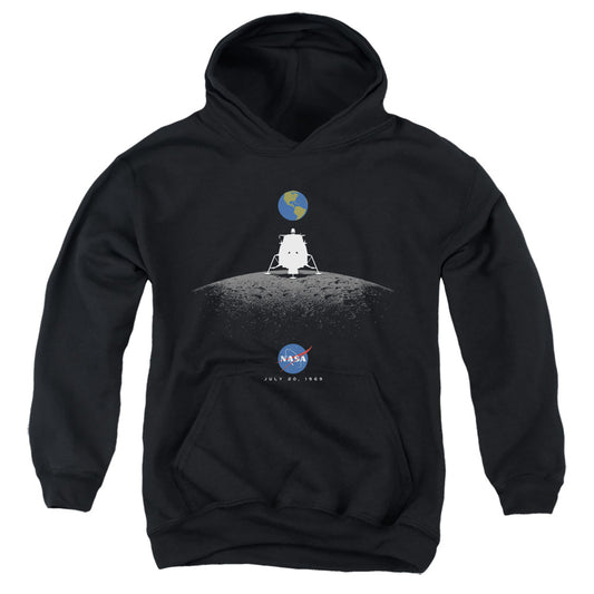 NASA : MOON LANDING SIMPLE YOUTH PULL OVER HOODIE Black LG