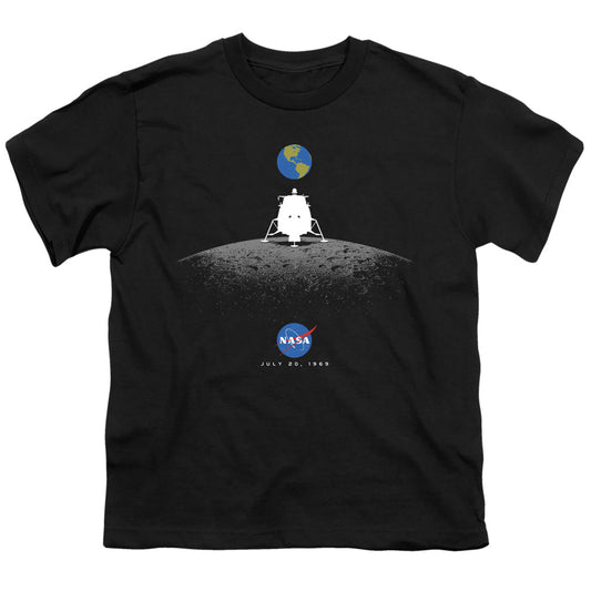 NASA : MOON LANDING SIMPLE S\S YOUTH 18\1 Black XL