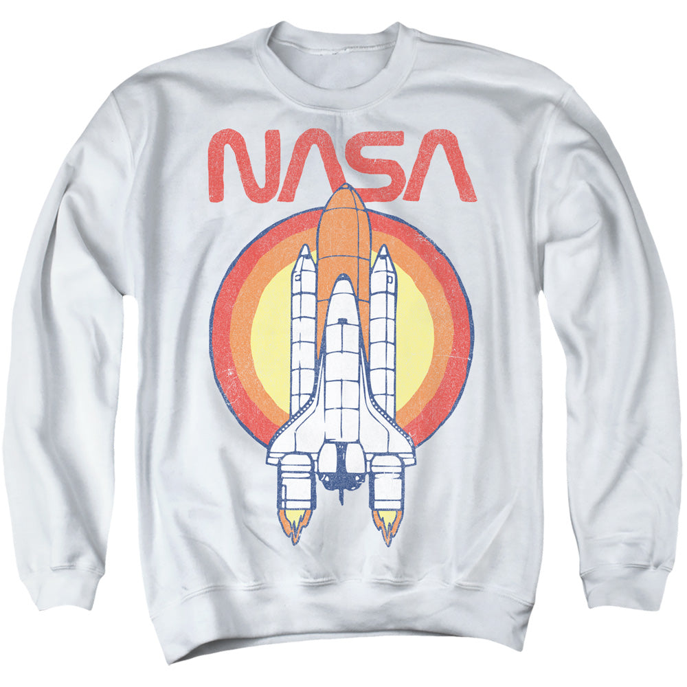 NASA : SHUTTLE CIRCLE ADULT CREW SWEAT White 2X