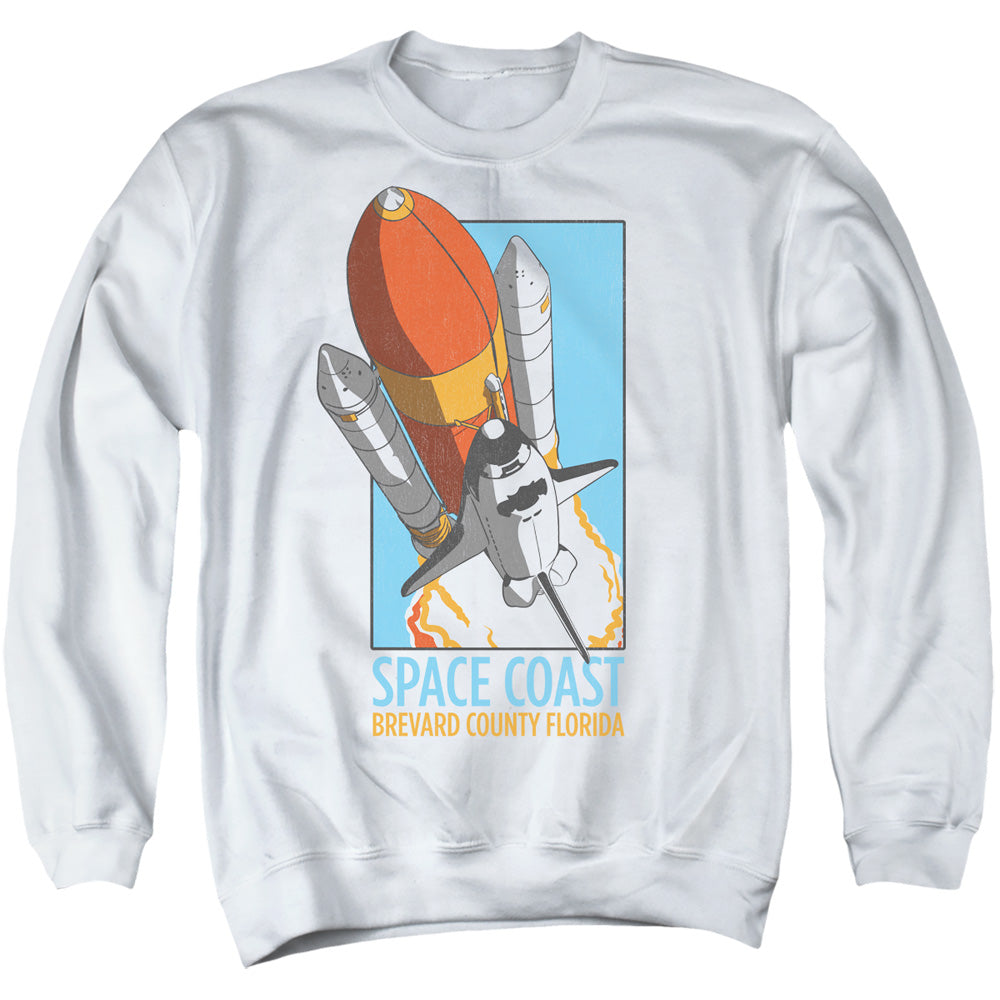 NASA : SPACE COAST ADULT CREW SWEAT White 2X