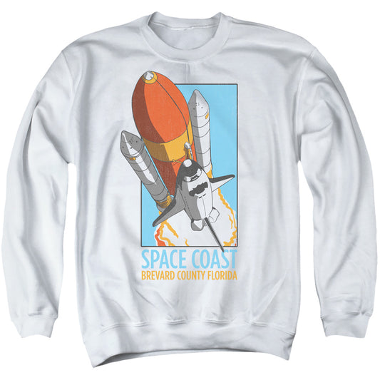 NASA : SPACE COAST ADULT CREW SWEAT White XL