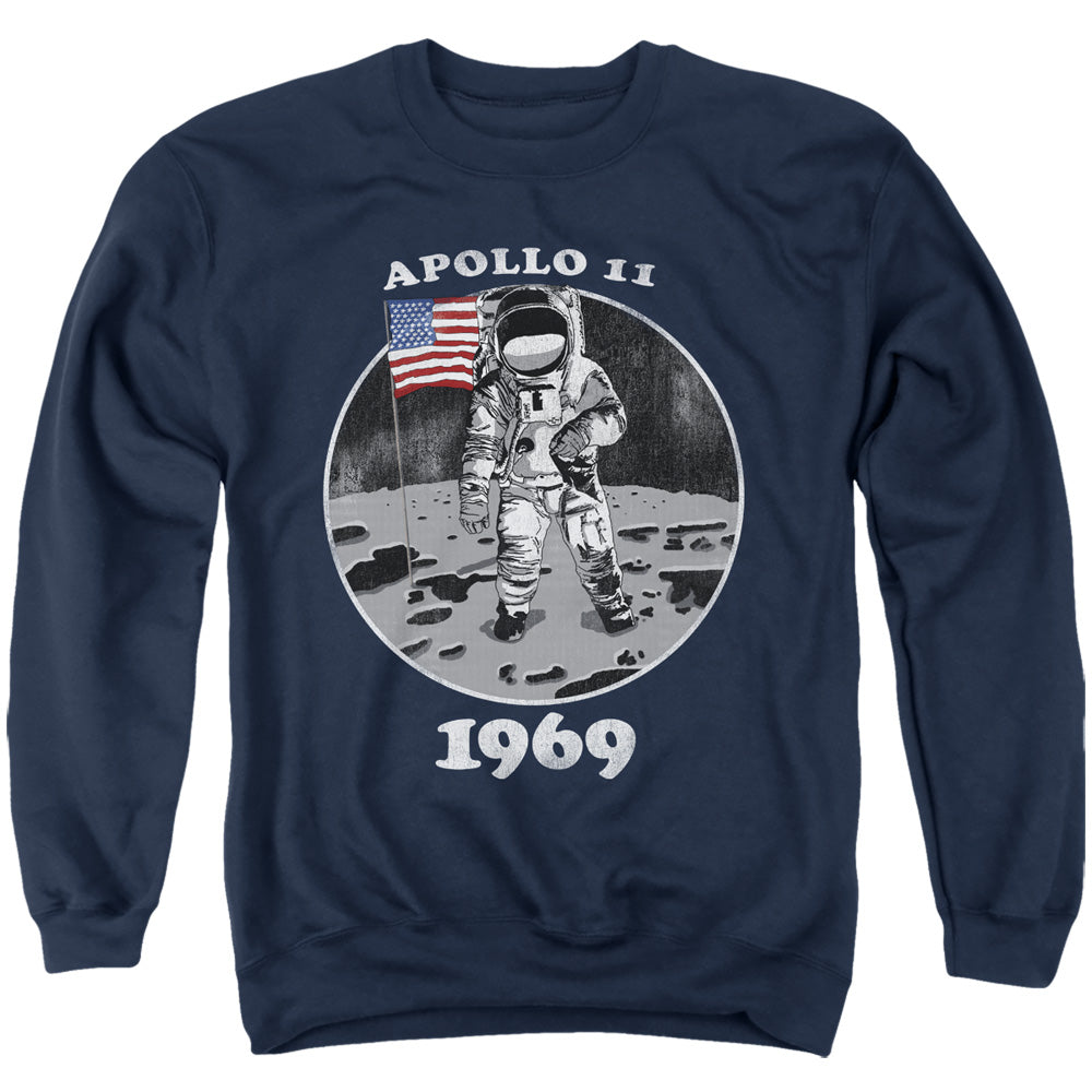 NASA : NOT FAKE ADULT CREW SWEAT Navy 2X