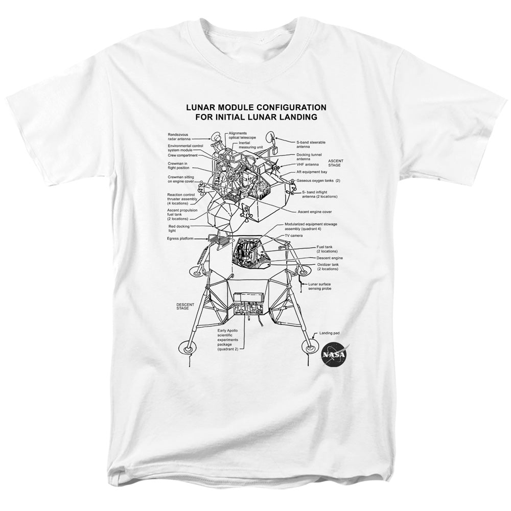 NASA : LUNAR MODULE DIAGRAM S\S ADULT 18\1 White 2X