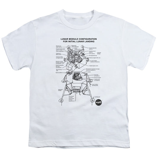 NASA : LUNAR MODULE DIAGRAM S\S YOUTH 18\1 White SM