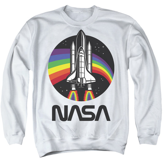 NASA : RAINBOW 1 ADULT CREW SWEAT White 2X