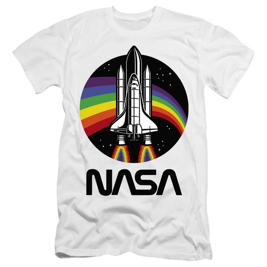 NASA : RAINBOW 1  PREMIUM CANVAS ADULT SLIM FIT 30\1 White 2X