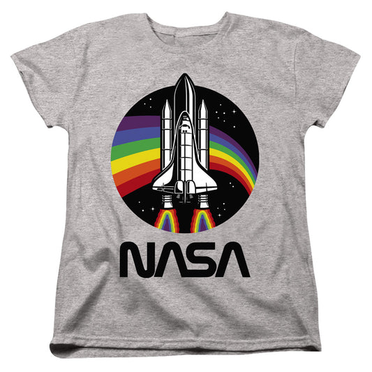 NASA : RAINBOW 2 WOMENS SHORT SLEEVE Athletic Heather 2X