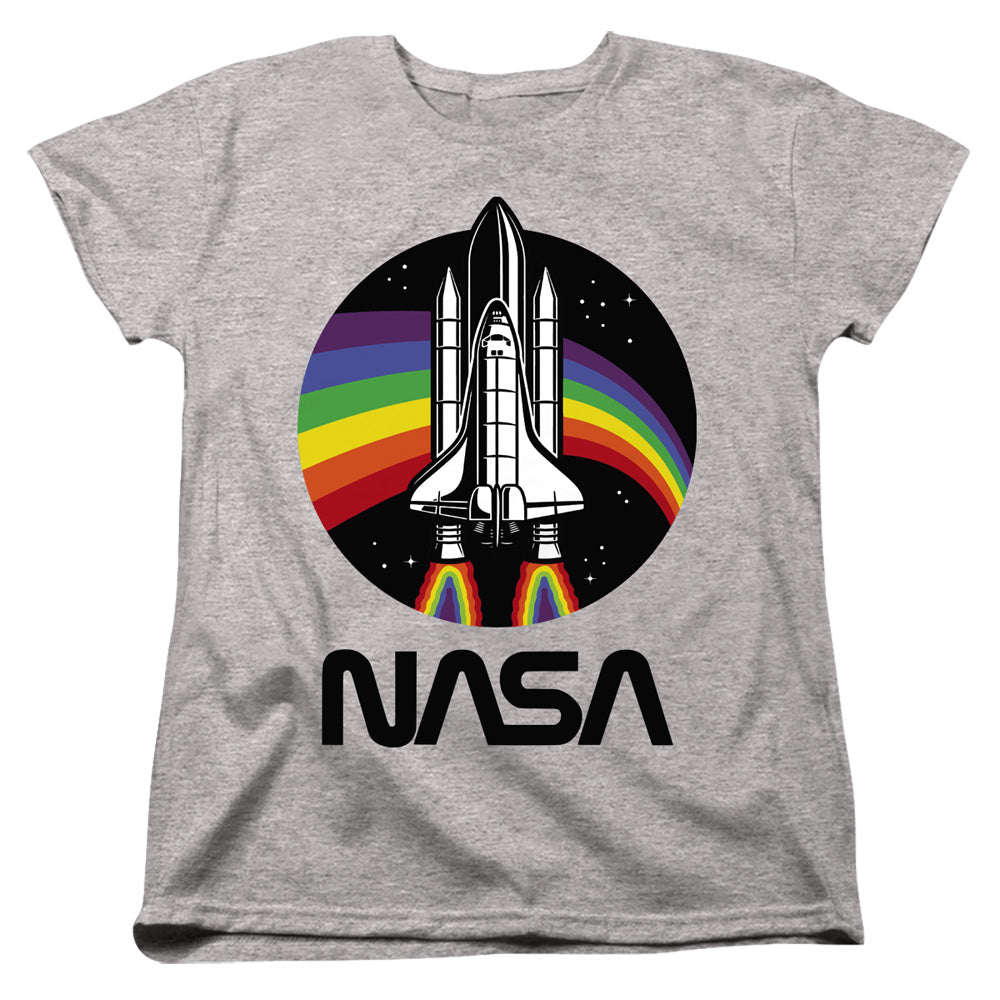 NASA : RAINBOW 2 WOMENS SHORT SLEEVE Athletic Heather SM