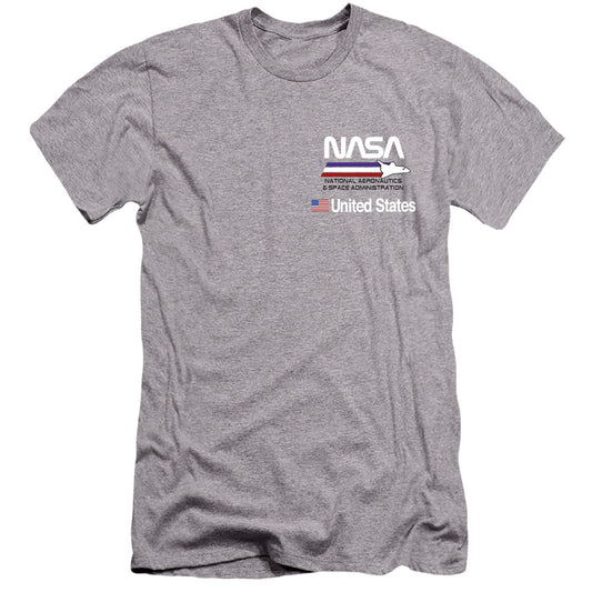 NASA : PLANE AERONAUTICS 2  PREMIUM CANVAS ADULT SLIM FIT 30\1 Athletic Heather SM