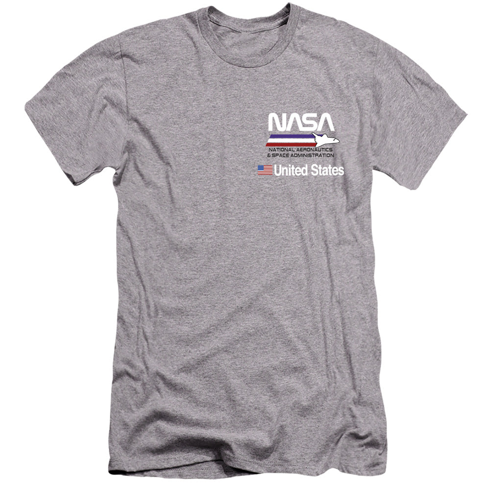 NASA : PLANE AERONAUTICS 2  PREMIUM CANVAS ADULT SLIM FIT 30\1 Athletic Heather XL