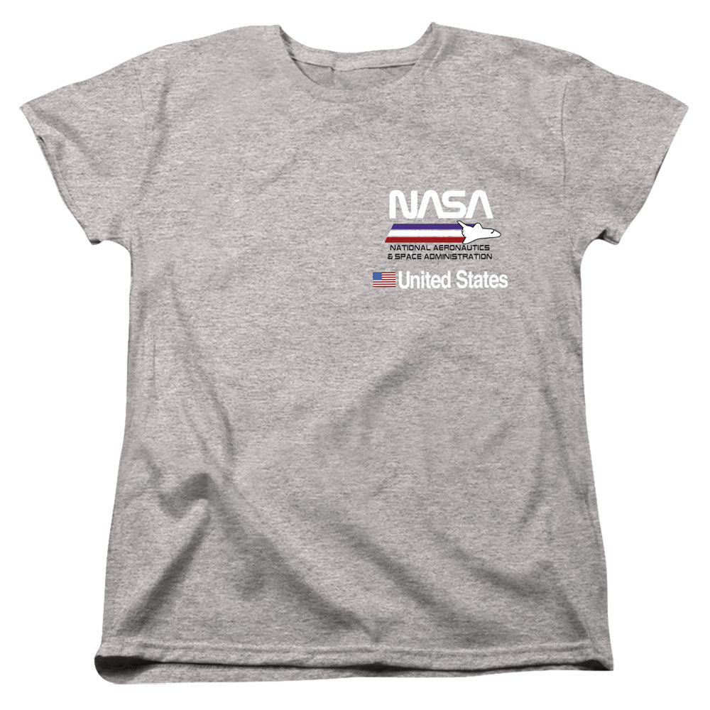 NASA : PLANE AERONAUTICS 2 WOMENS SHORT SLEEVE Athletic Heather 2X