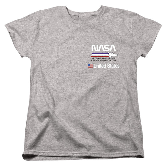 NASA : PLANE AERONAUTICS 2 WOMENS SHORT SLEEVE Athletic Heather LG