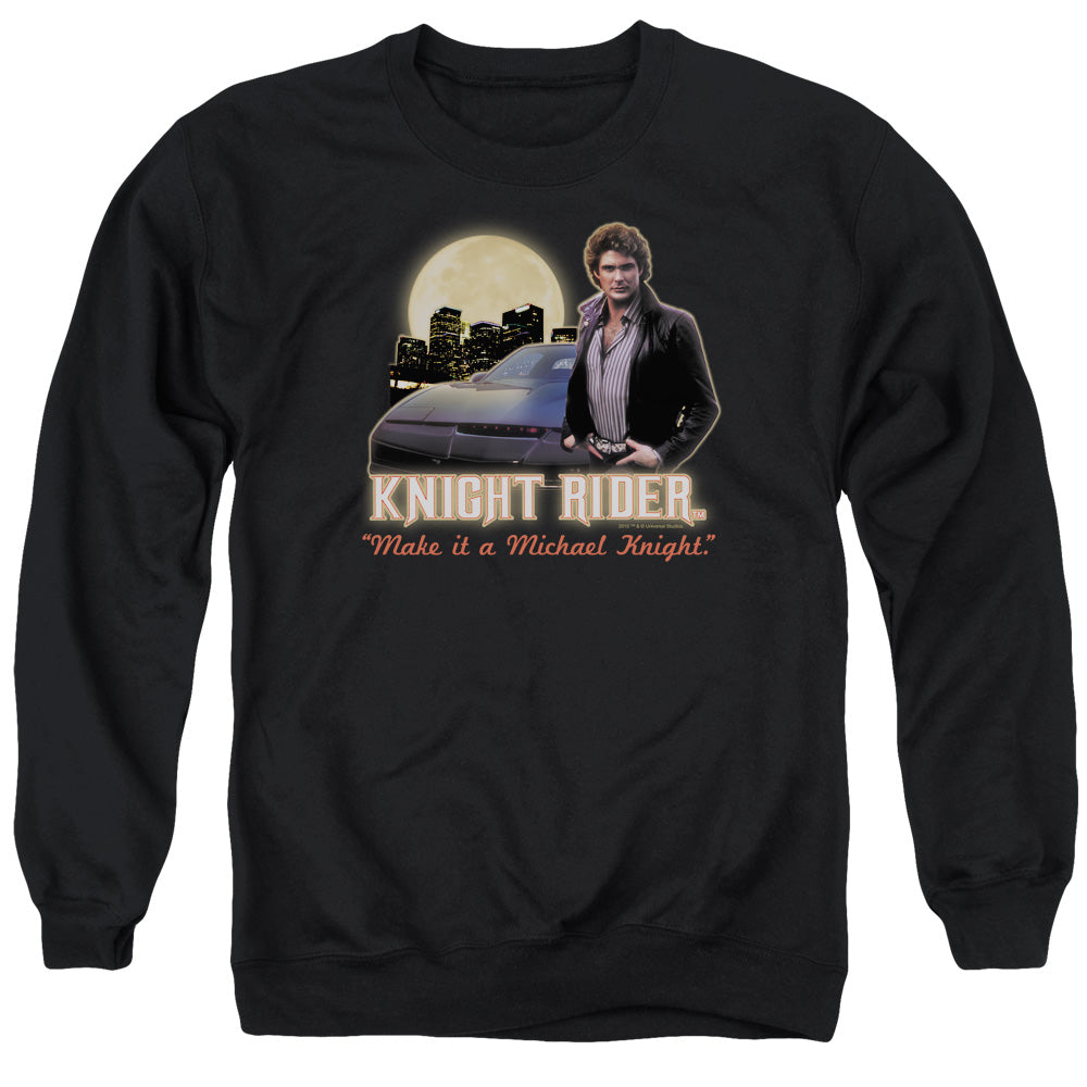 KNIGHT RIDER : FULL MOON ADULT CREW NECK SWEATSHIRT BLACK 3X