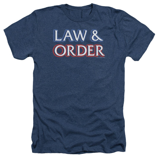 LAW AND ORDER : LOGO ADULT HEATHER NAVY 2X