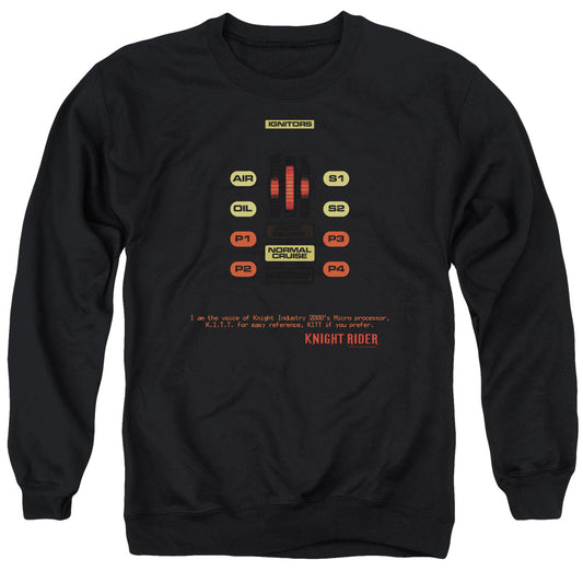 KNIGHT RIDER : KITT CONSOL ADULT CREW NECK SWEATSHIRT BLACK 2X