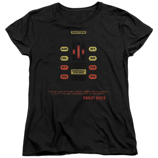 KNIGHT RIDER : KITT CONSOL S\S WOMENS TEE BLACK 2X