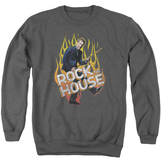 HOUSE : ROCK THE HOUSE ADULT CREW NECK SWEATSHIRT CHARCOAL 2X