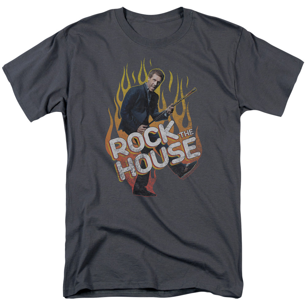 HOUSE : ROCK THE HOUSE S\S ADULT 18\1 CHARCOAL SM