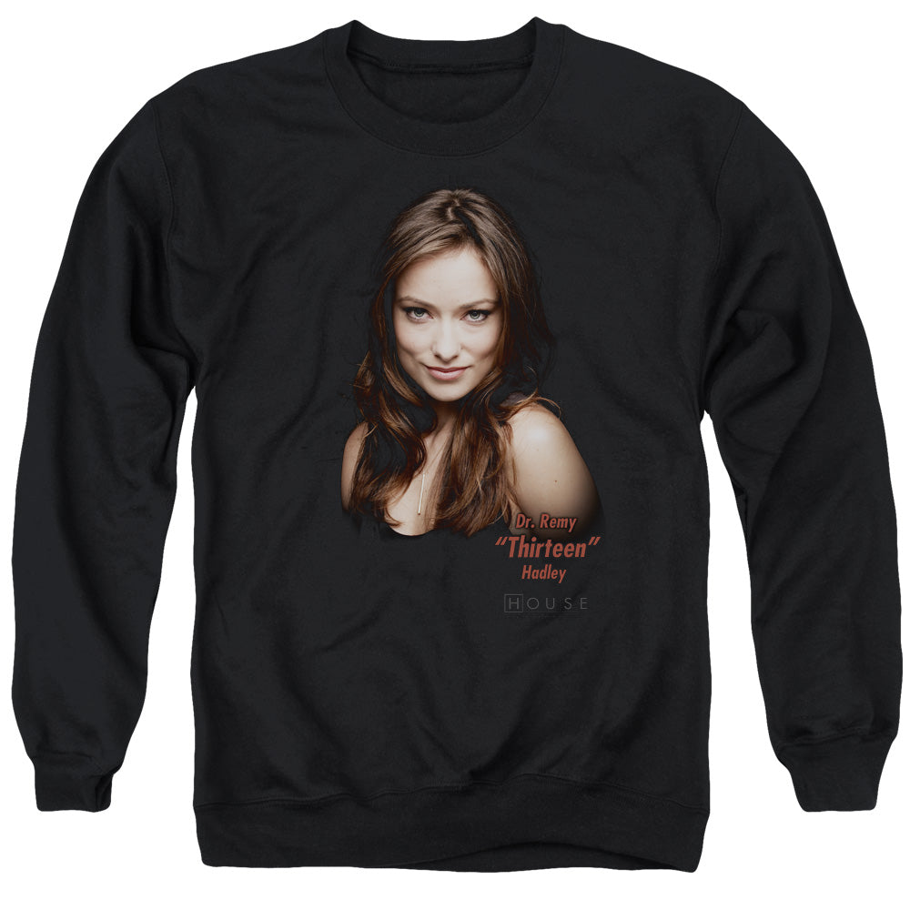 HOUSE : THIRTEEN ADULT CREW NECK SWEATSHIRT BLACK 2X