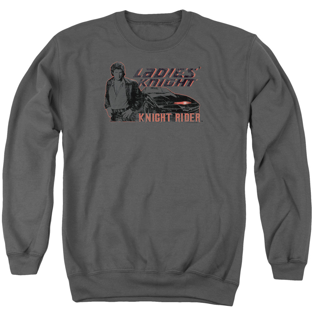 KNIGHT RIDER : LADIES' KNIGHT ADULT CREW NECK SWEATSHIRT CHARCOAL 2X