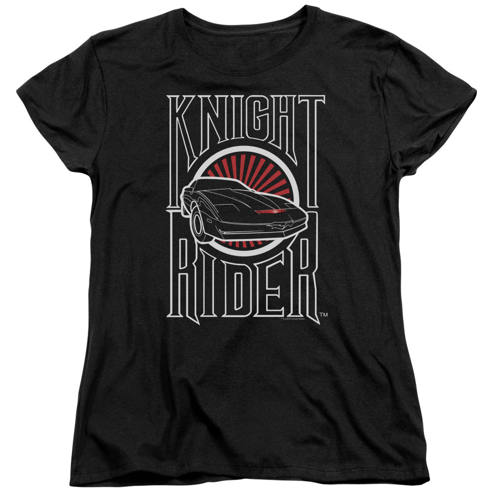 KNIGHT RIDER : LOGO S\S WOMENS TEE BLACK SM