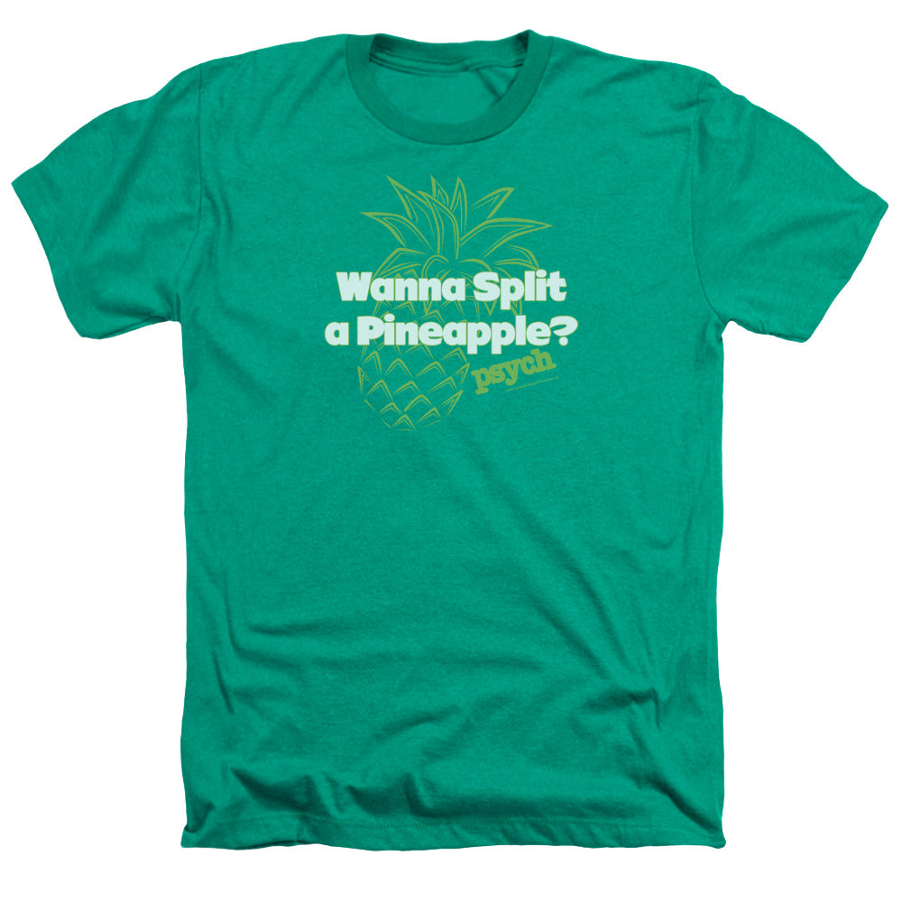 PSYCH : PINEAPPLE SPLIT ADULT HEATHER Kelly Green 2X