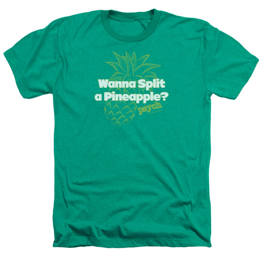 PSYCH : PINEAPPLE SPLIT ADULT HEATHER Kelly Green 2X