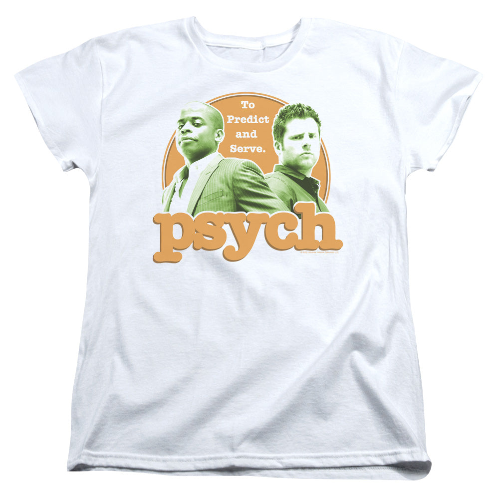 PSYCH : PREDICTABLE S\S WOMENS TEE WHITE 2X