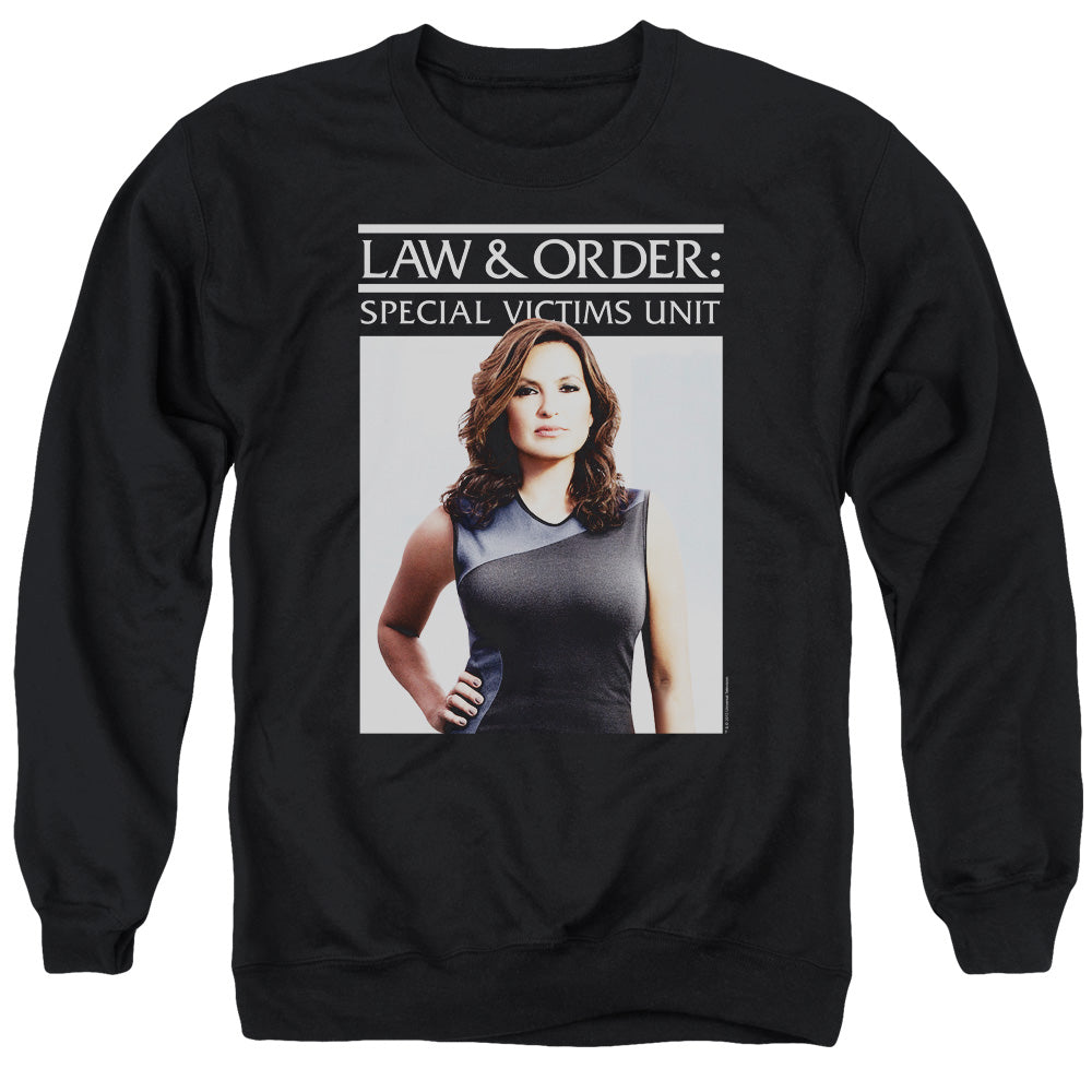 LAW AND ORDER SVU : BEHIND CLOSED DOORS ADULT CREW NECK SWEATSHIRT BLACK 2X