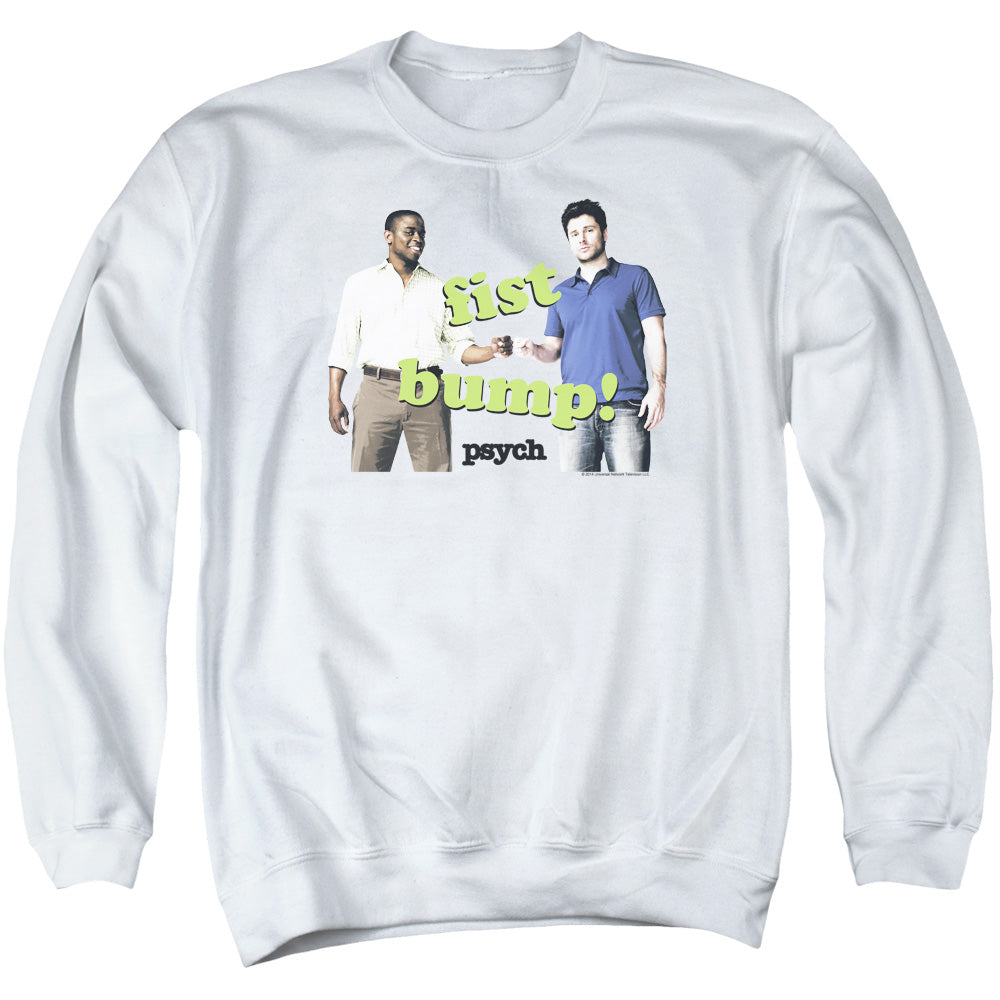 PSYCH : BUMP IT ADULT CREW NECK SWEATSHIRT WHITE 2X