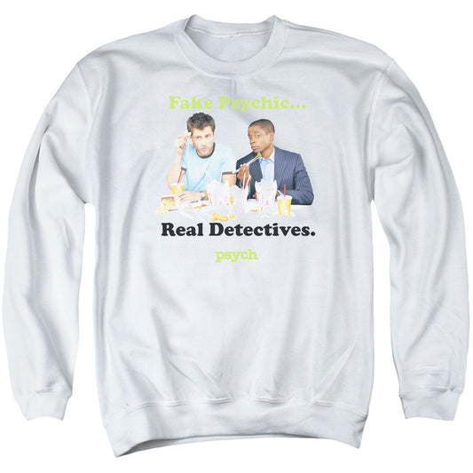 PSYCH : TAKE OUT ADULT CREW NECK SWEATSHIRT WHITE XL